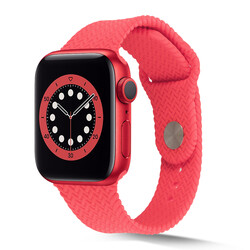 Apple Watch 44mm KRD-37 Silikon Kordon Pembe