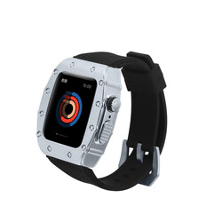 ​​​Apple Watch 44mm KRD-65 Cordon Siyah-Gümüş