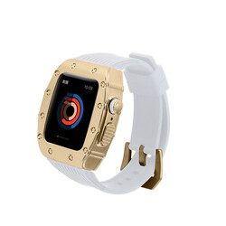 ​​​Apple Watch 44mm KRD-65 Cordon Beyaz-Gold
