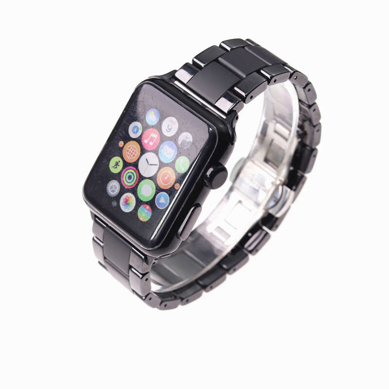 ​​​Apple Watch 44mm Mat Seramik Metal Kordon - 9