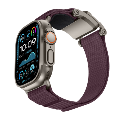 Apple Watch 44mm Mohseven iWatch Mecha Sport Silicone Band Titanyum-Mor