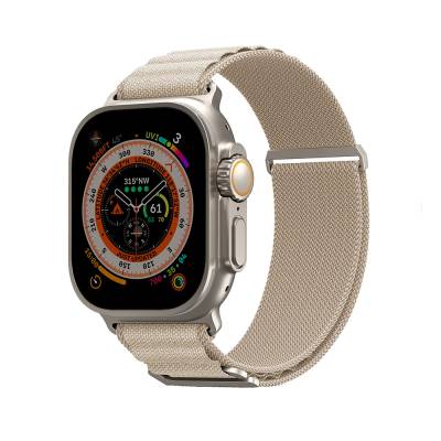 Apple Watch 44mm SkinArma Kobu Hasır Kordon Krem