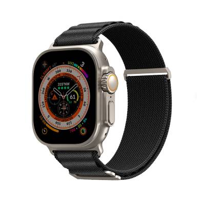 Apple Watch 44mm SkinArma Kobu Hasır Kordon Siyah