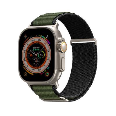 Apple Watch 44mm SkinArma Kobu Hasır Kordon Olive