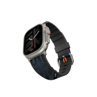 Apple Watch 44mm Skinarma Phantom Series Silicone Band Navy blue
