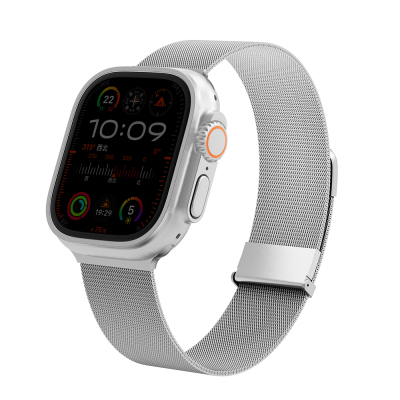 Apple Watch 44mm Wiwu MagFlex Secure Serisi Metal Kordon Gümüş