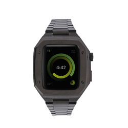 Apple Watch 44mm Zore KRD-64 Metal Kordon Siyah