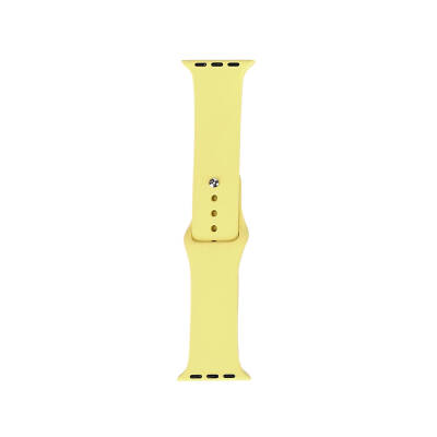 Apple Watch 7 41mm Band Series Classic Band Silicone Strap Strap Açık Sarı