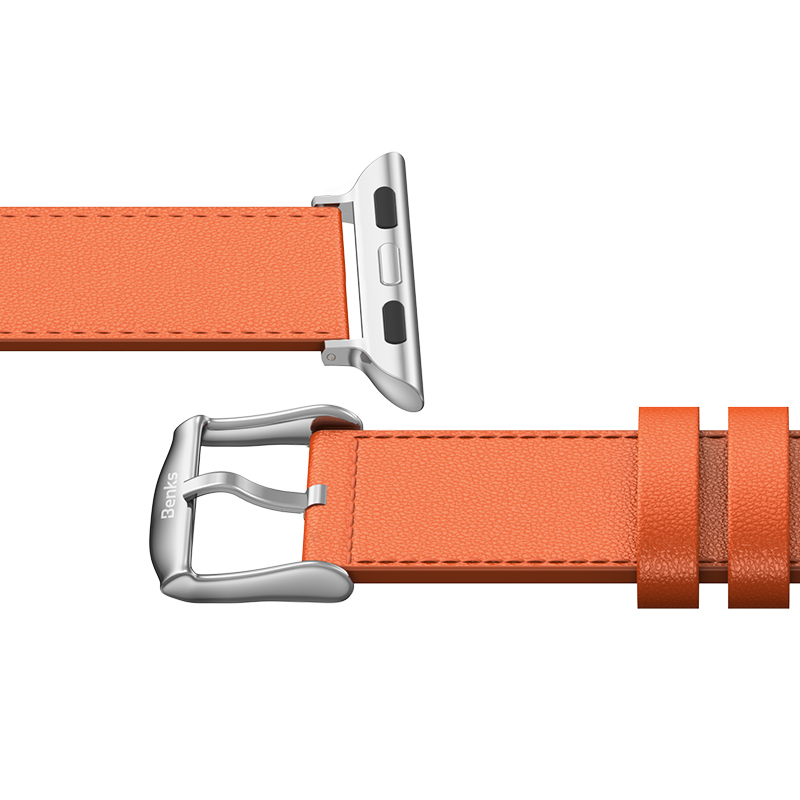 Apple Watch 7 41mm Benks Vintage Genuine Leather Serisi Deri Kordon Strap Kayış - 3
