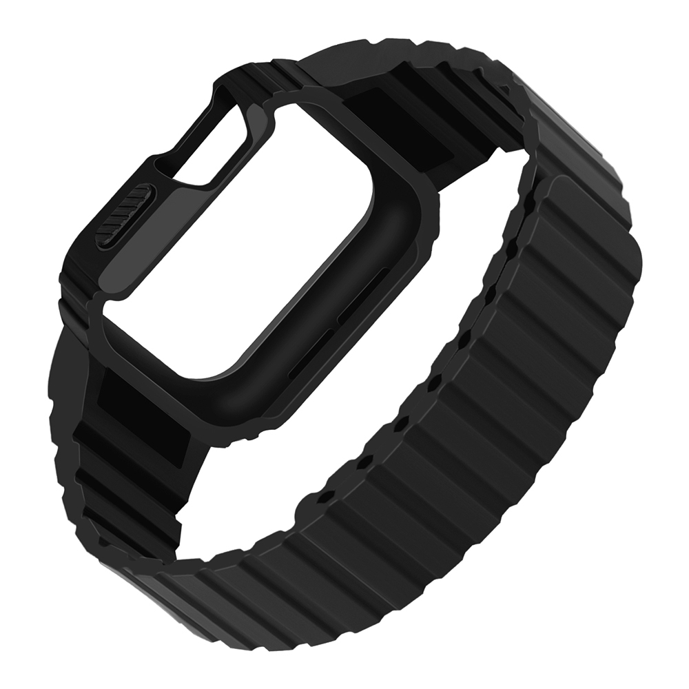 Apple Watch 7 41mm KRD-142 Airbag Tasarımlı Kasa Koruyuculu Silikon Kordon - 8