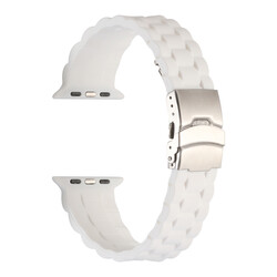 Apple Watch 7 41mm KRD-72 Silikon Kordon Beyaz
