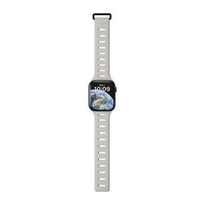 Apple Watch 7 41mm Native Union Active Watch Band Serisi Silikon Kordon Siyah-Gri