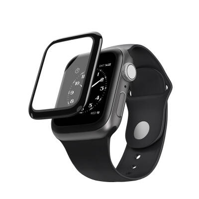 Apple Watch 7 41mm Wiwu Wi-JD105 Easy Install PMMA Pet Ekran Koruyucu + Kolay Uygulama Aparatı Siyah