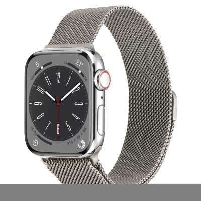 Apple Watch 7 41mm Zore KRD-01 Metal Kordon New Gray