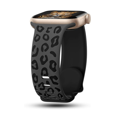 Apple Watch 7 41mm Zore KRD-140 Silicone Band Strap Black
