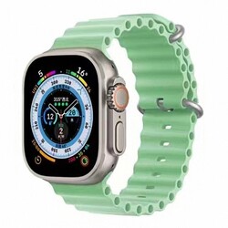 Apple Watch 7 41mm Zore KRD-75 Silikon Kordon Açık Yeşil