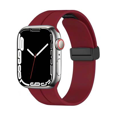 Apple Watch 7 41mm Zore KRD-84 Silicone Band Derin Mor