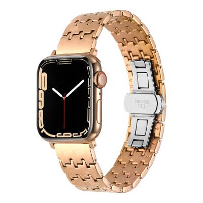 Apple Watch 7 41mm Zore KRD-86 Metal Band Rose Gold