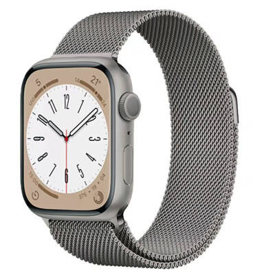 Apple Watch 7 41mm Zore KRD-98 Metal Band Grey