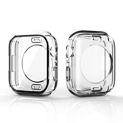 Apple Watch 7 45mm 360 Derece Korumalı Kasa ve Ekran Koruyucu Zore Watch Gard 12 Renksiz