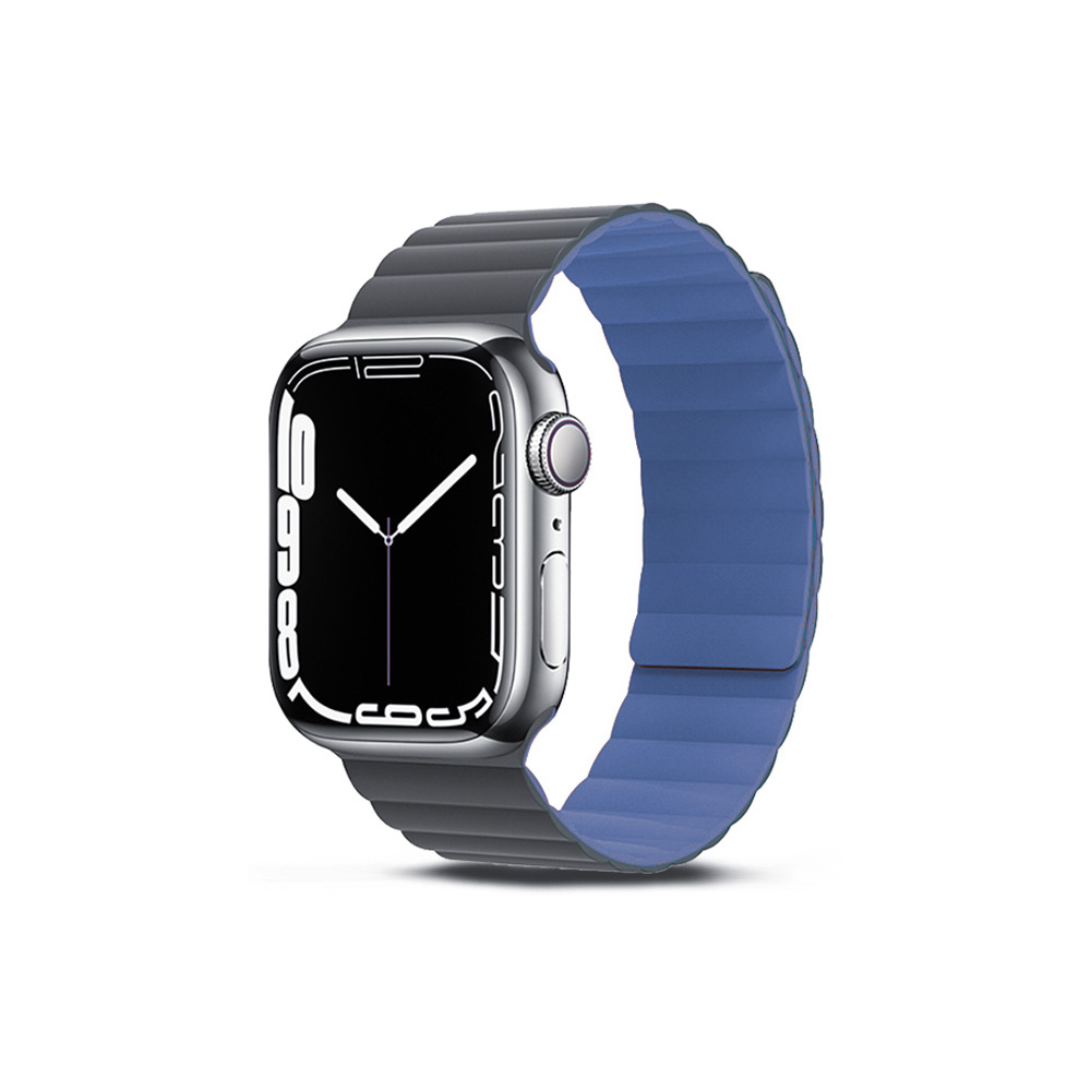 Apple Watch 7 45mm Amazingthing Smoothie Mag Magnetik Tak Çıkar Silikon Strap Kayış - 12