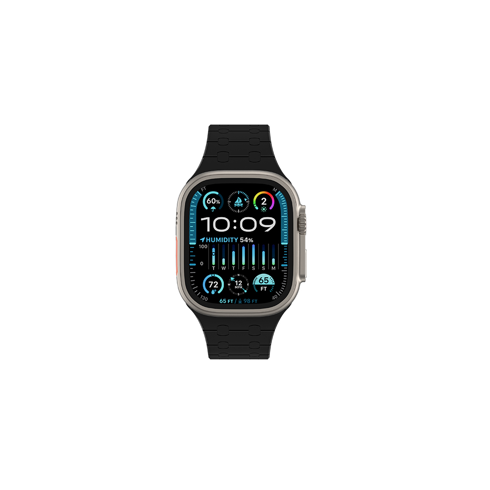 Apple Watch 7 45mm Amazingthing Smoothie Sport Magnetik Tak Çıkar Silikon Strap Kayış - 6