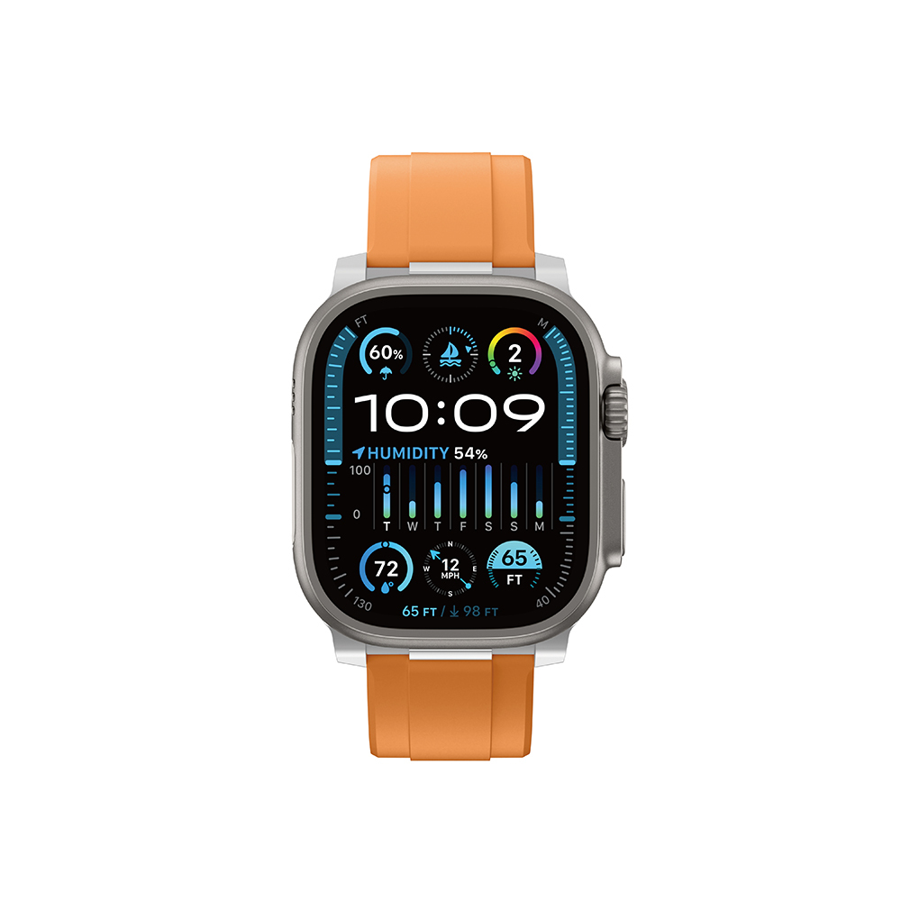 Apple Watch 7 45mm Amazingthing Titan Chrono Silikon Kordon - 5