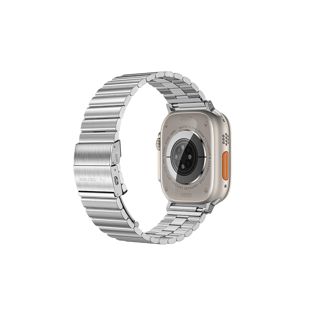 Apple Watch 7 45mm Amazingthing Titan Steel Metal Kordon - 4