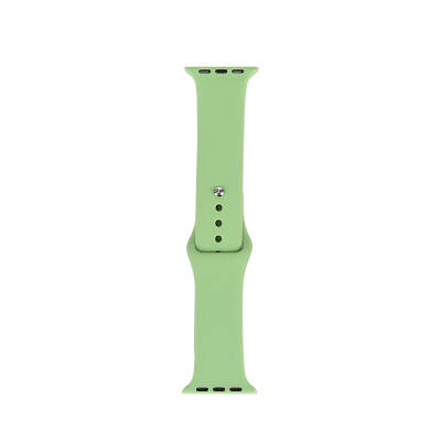 Apple Watch 7 45mm Band Serisi Klasik Kordon Silikon Strap Kayış Mint Green