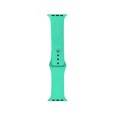 Apple Watch 7 45mm Band Serisi Klasik Kordon Silikon Strap Kayış Spearmint Green