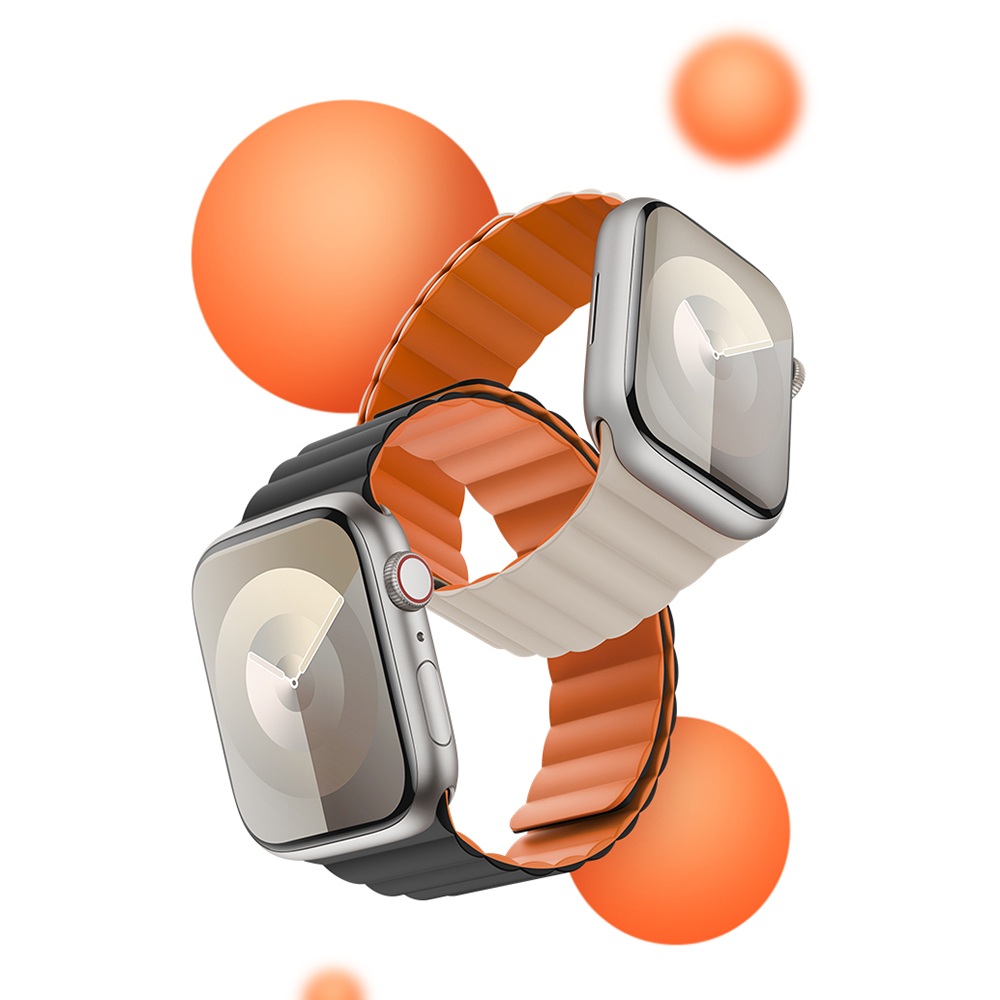 Apple Watch 7 45mm Benks Magnetic Snap On Silicone Strap - 5