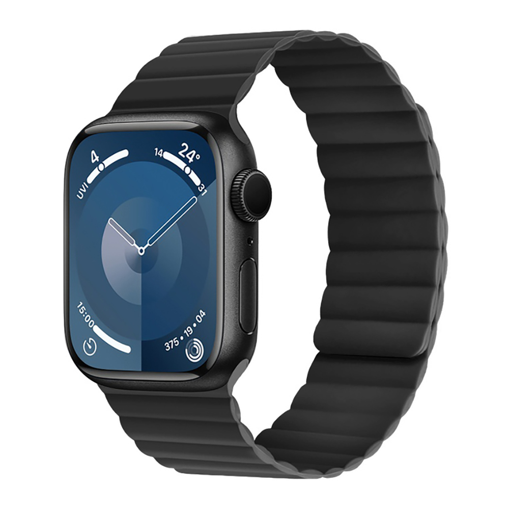 Apple Watch 7 45mm Kordon Raptic Magnetik Tak Çıkar Silikon Strap Kayış - 3