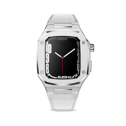 ​​​Apple Watch 7 45mm KRD-67 Cordon Beyaz-Gümüş