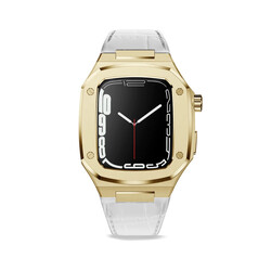 ​​​Apple Watch 7 45mm KRD-67 Cordon Beyaz-Gold