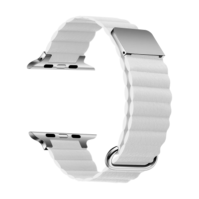 ​Apple Watch 7 45mm KRD-78 PU Leather Band Strap White