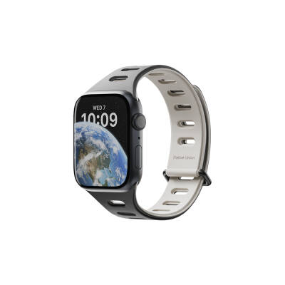 Apple Watch 7 45mm Native Union Active Watch Band Series Silicone Band Black-Grey