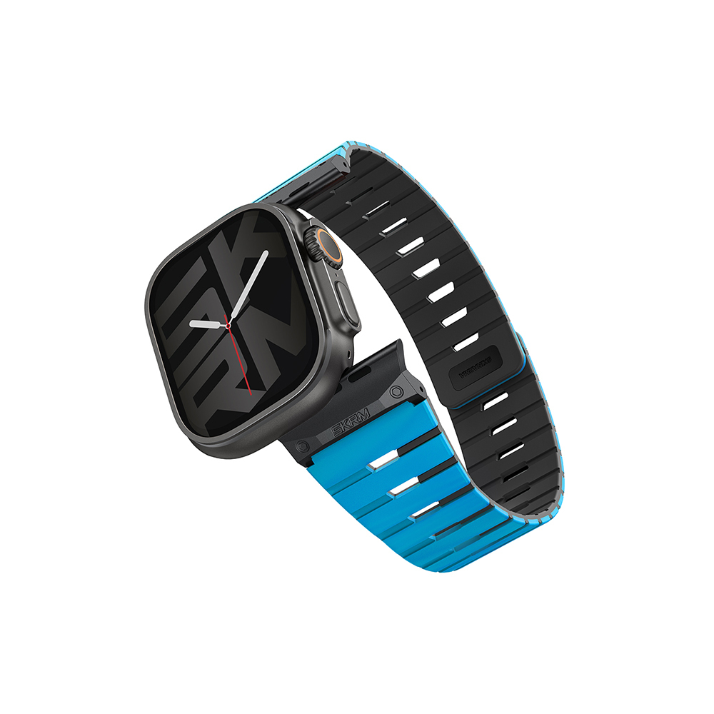 Apple Watch 7 45mm Skinarma Gemini Serisi TPU Magnetik Silikon Kordon - 7