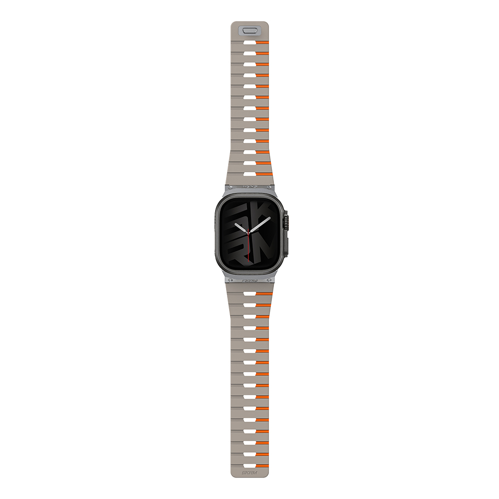 Apple Watch 7 45mm Skinarma Gemini Serisi TPU Magnetik Silikon Kordon - 12