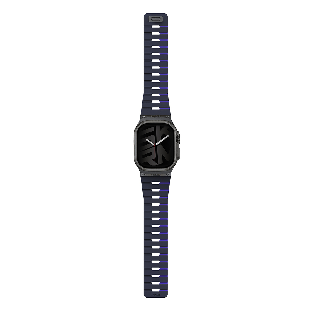 Apple Watch 7 45mm Skinarma Gemini Serisi TPU Magnetik Silikon Kordon - 14