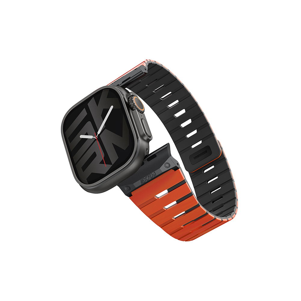 Apple Watch 7 45mm Skinarma Gemini Serisi TPU Magnetik Silikon Kordon - 5