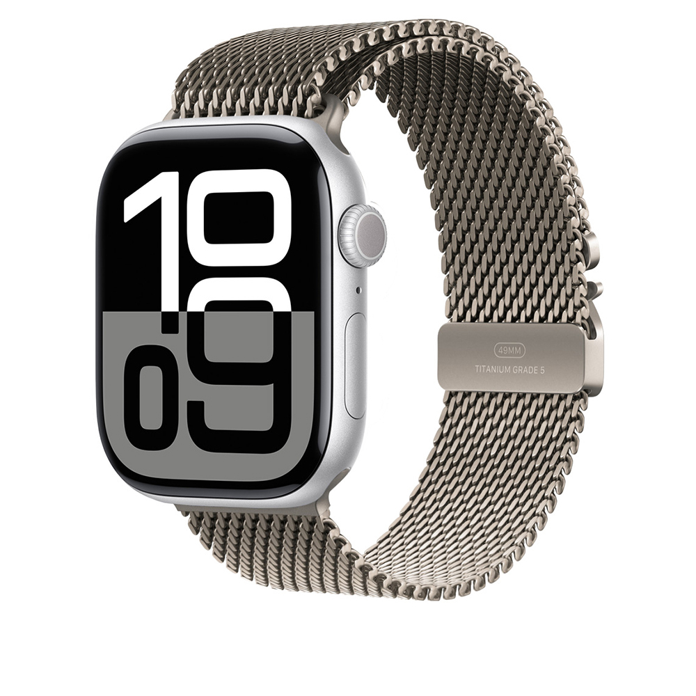 Apple Watch 7 45mm Zore KRD-100 Titanyum Hasır Kordon - 4