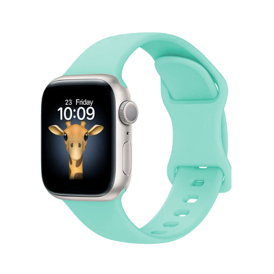 Apple Watch 7 45mm Zore KRD-131 Silikon Kordon Strap Kayış Açık Yeşil
