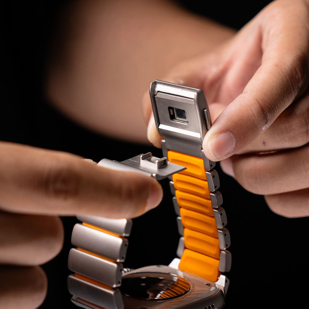 Apple Watch 7 45mm Zore KRD-149 Metal Silikon Kordon - 18