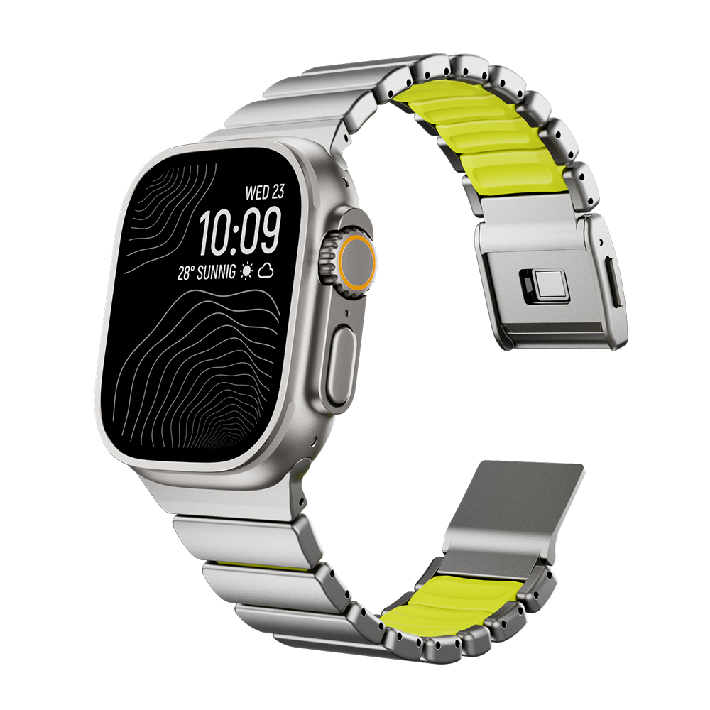 Apple Watch 7 45mm Zore KRD-152 Titanium Silicone Band - 22