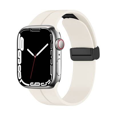 Apple Watch 7 45mm Zore KRD-84 Silicone Band Soft White