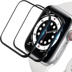 Apple Watch 7 45mm Zore PMMA Pet Saat Ekran Koruyucu Siyah