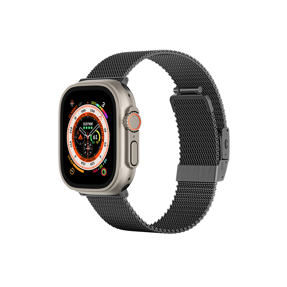 Apple Watch Ultra 49mm Amazing Thing Titan Metal Hasır Kordon - 1