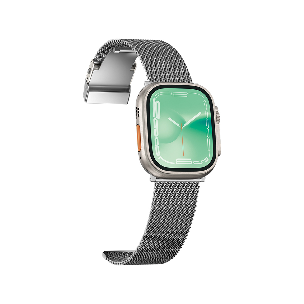 Apple Watch Ultra 49mm Amazing Thing Titan Metal Hasır Kordon - 12