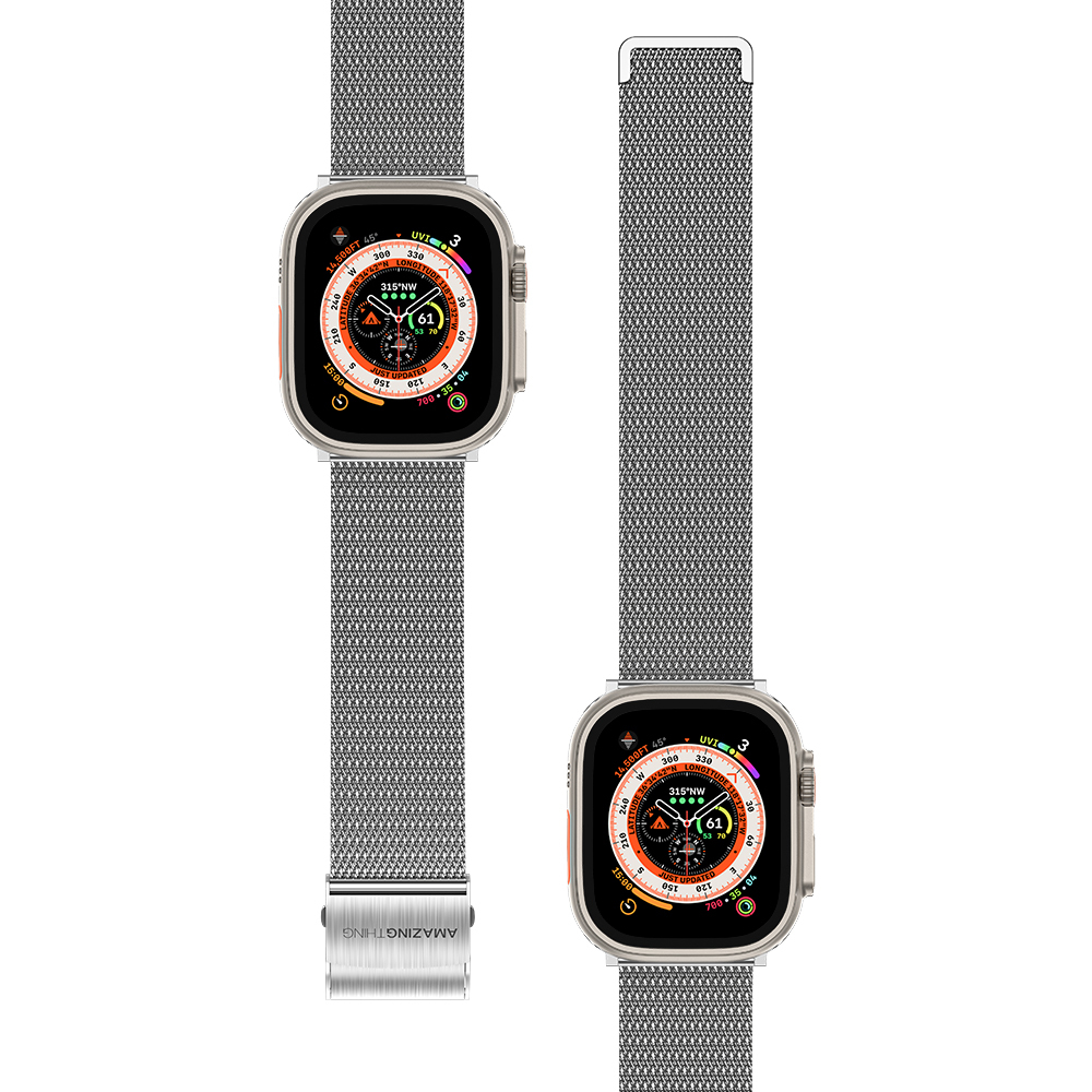 Apple Watch Ultra 49mm Amazing Thing Titan Metal Hasır Kordon - 13