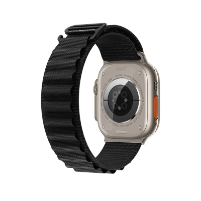 Apple Watch Ultra 49mm Amazingthing Titan Spor Hasır Kordon Siyah